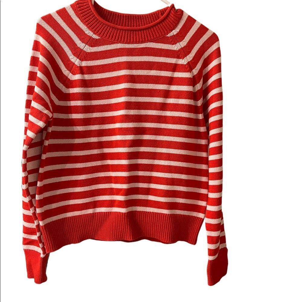 Banana Republic Red/Pink round Neck Sweater